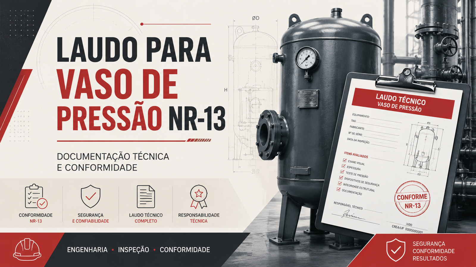Laudo para Vaso de Pressão NR-13