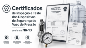 Certificados de Inspeção e Teste dos Dispositivos de Segurança do Vaso de Pressão conforme NR-13