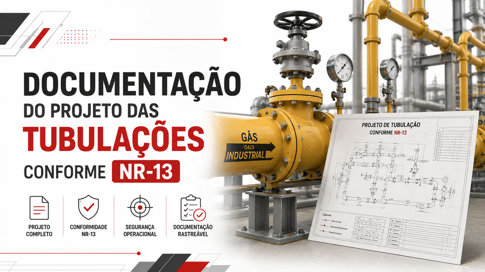 Documentação do Projeto das Tubulações conforme NR-13