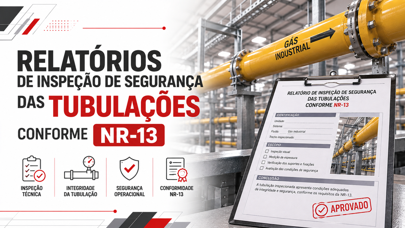 Relatórios de Inspeção de Segurança das Tubulações conforme NR-13